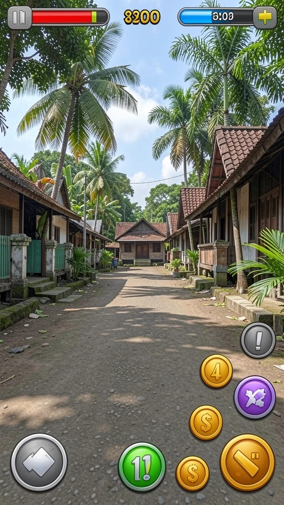 Tampilan antarmuka game yang menarik dan modern.