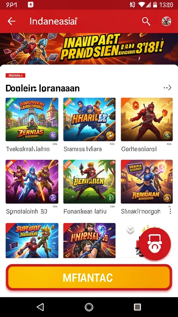 Screenshot menunjukkan karakter unik dalam permainan.
