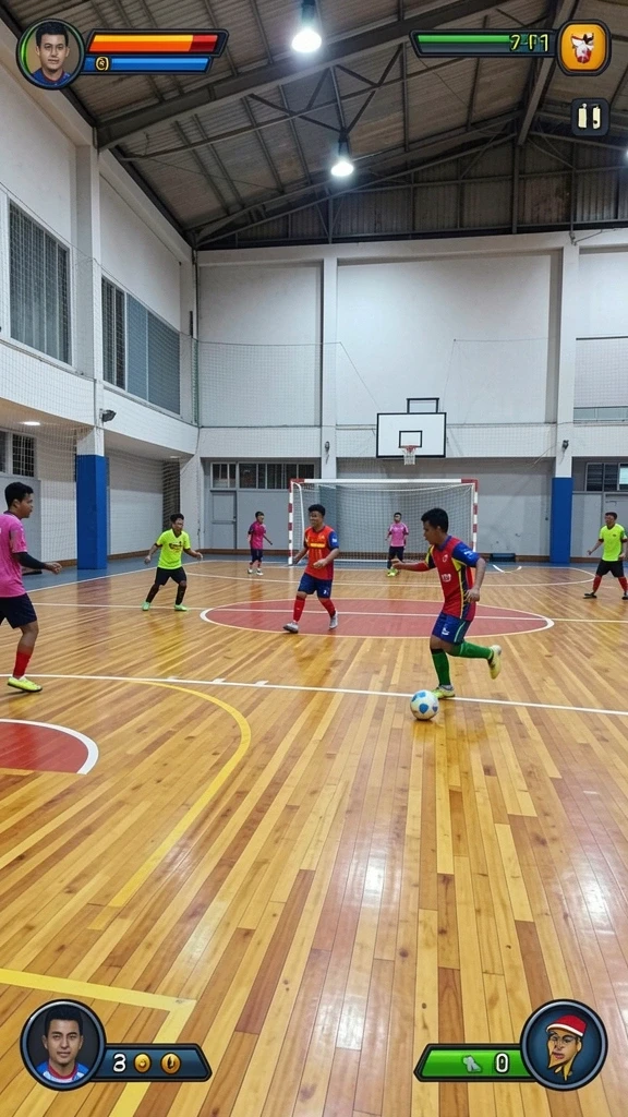 Menggambarkan gameplay yang seru dan mendebarkan.