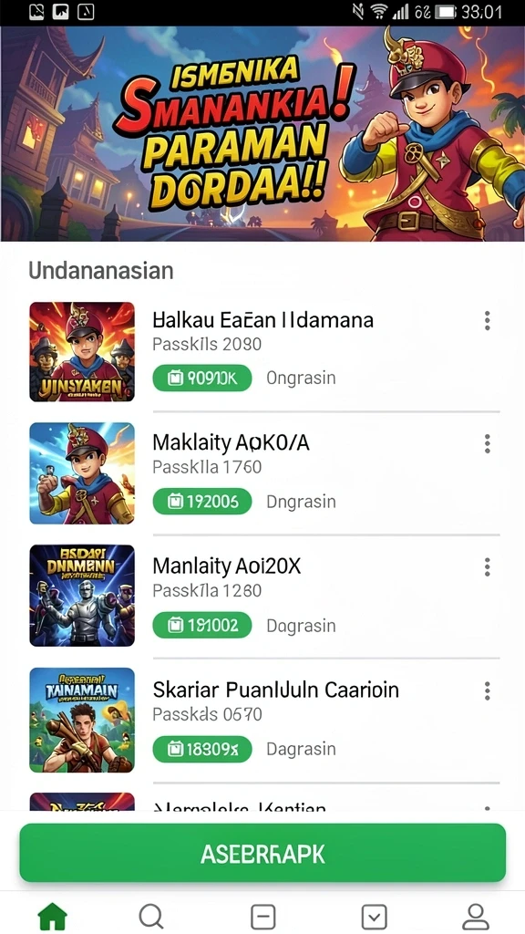 Tampilan antarmuka yang menarik dengan warna cerah.
