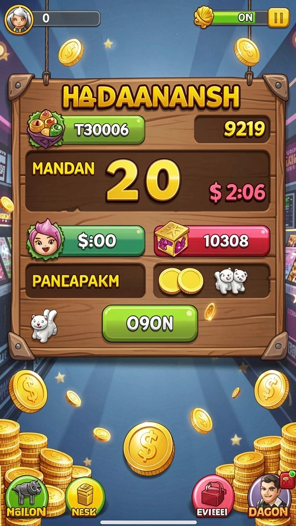 Screenshot menampilkan karakter dengan kostum unik.