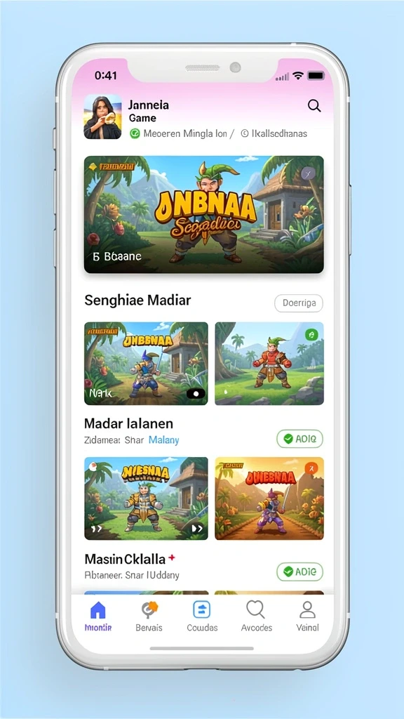 Screenshot menunjukkan level baru yang menantang.