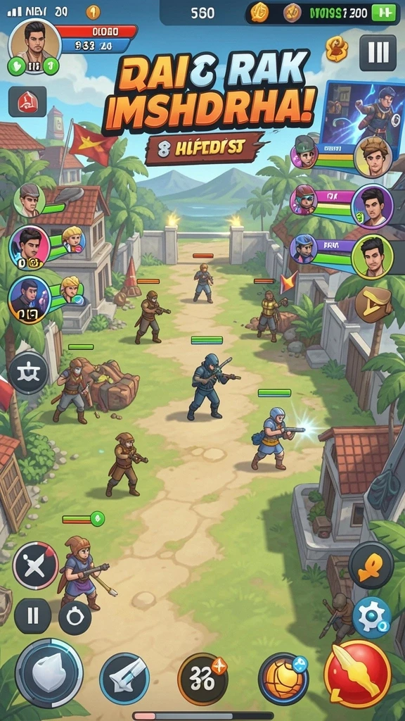 Screenshot aplikasi HOKIARENA menampilkan karakter utama dalam aksi.