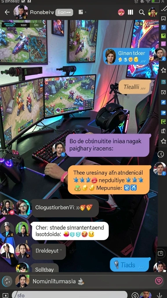 Gambaran fitur sosial yang memungkinkan interaksi antar pemain.