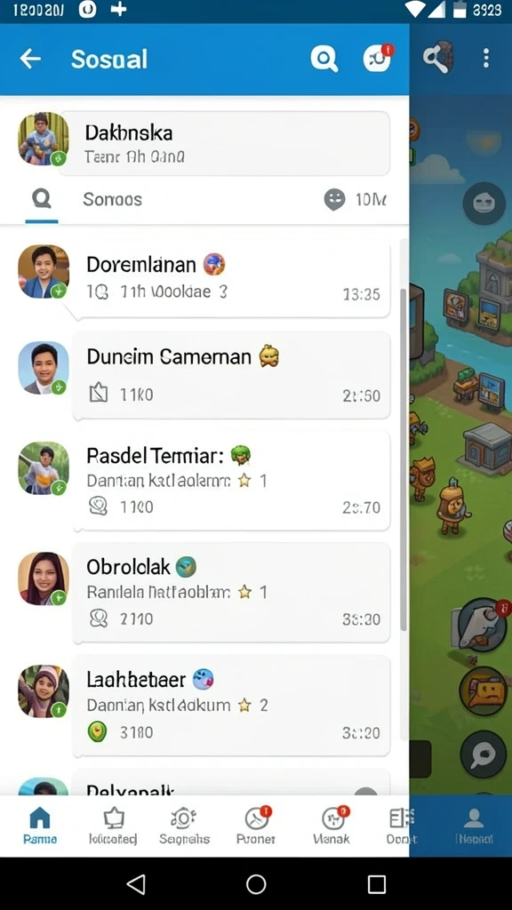 Tangkapan layar aksi seru di dalam permainan.