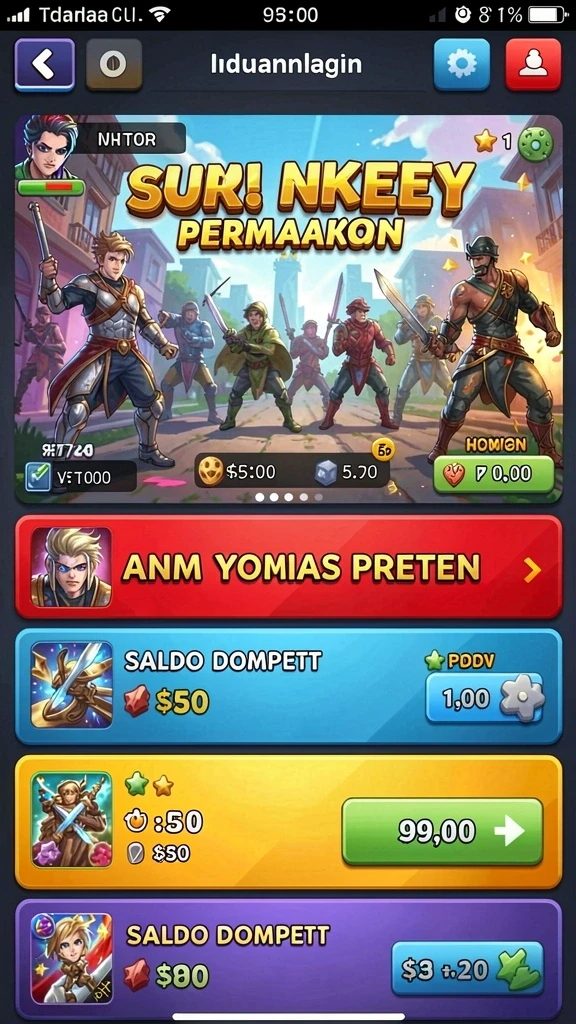 Tangkapan layar menunjukkan tampilan awal MPO76 yang menarik.