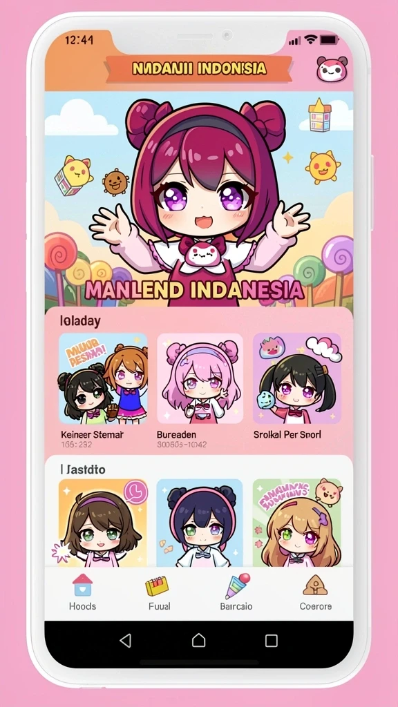 Tampilan awal permainan yang menawan dan penuh warna.