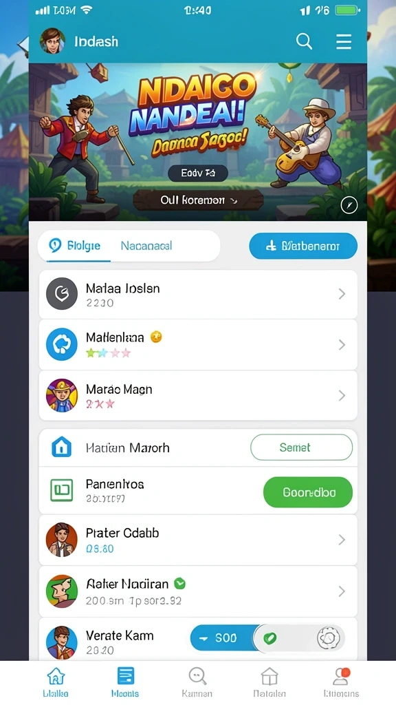 Tampilan awal aplikasi POPWIN yang menarik dan intuitif.