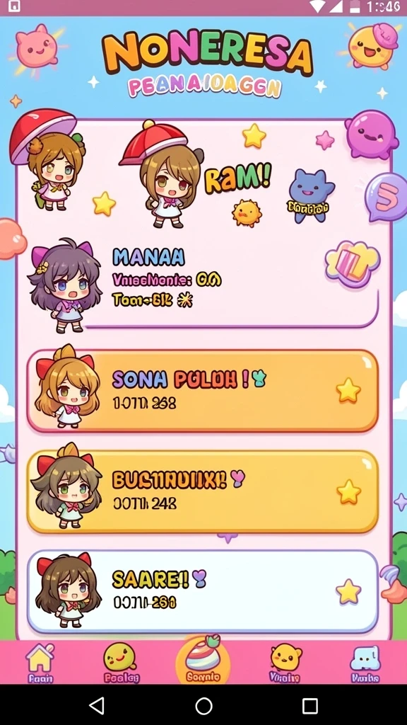 Screenshot gameplay yang menunjukkan aksi seru di level tinggi.