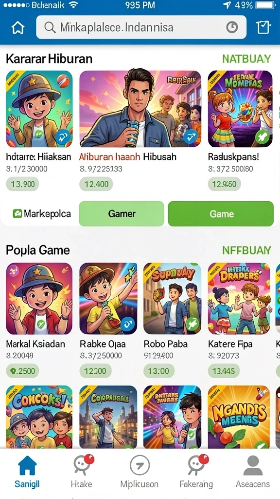 Fitur turnamen yang seru dan kompetitif.