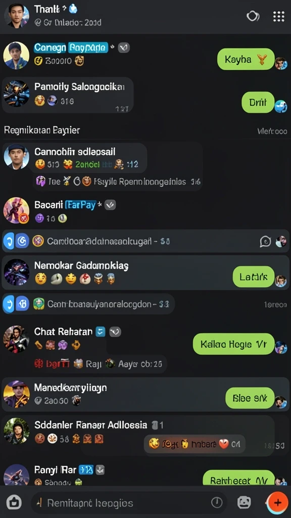 Tampilan karakter yang menarik dan penuh warna.