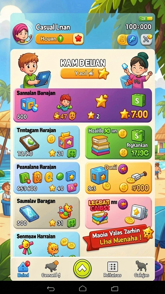 Grafis yang menawan di setiap level permainan.