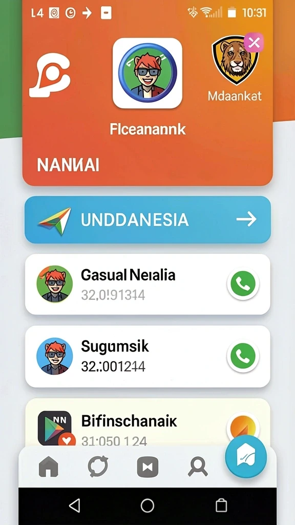 Berbagai pilihan permainan yang tersedia.