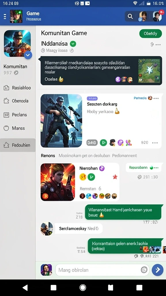 Berbagai karakter yang dapat dipilih.