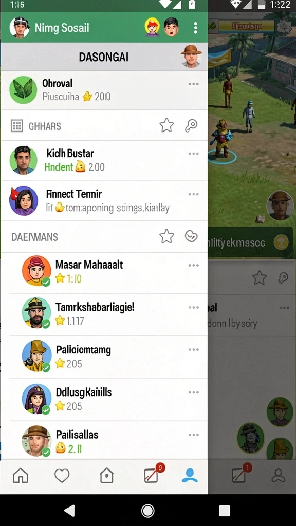 Screenshot memperlihatkan fitur interaksi sosial dalam TOTO777.